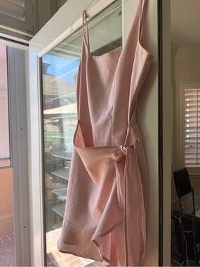 Princess Polly Blush Pink Tie-Waist Mini Slip Dress